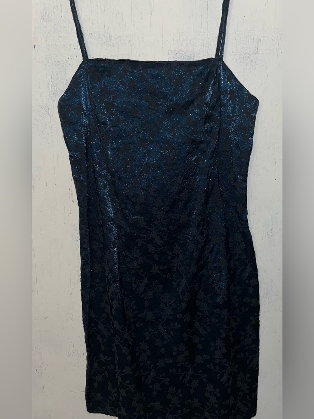 City Triangles Navy Blue Jacquard Dress